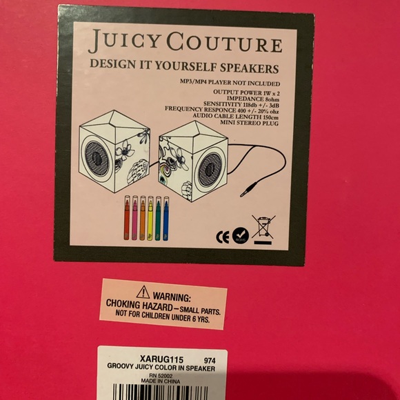 Juicy Couture Design it yourself groovy speaker - RARE - Picture 7 of 9